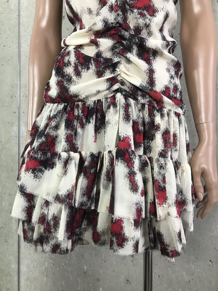 IRO Tiaz Printed Stretch-silk Mini Dress, Mini Kleid aus Seide, Celebrities Kleid 