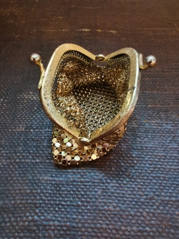 Vintage Gold Mesh Geldbörse
