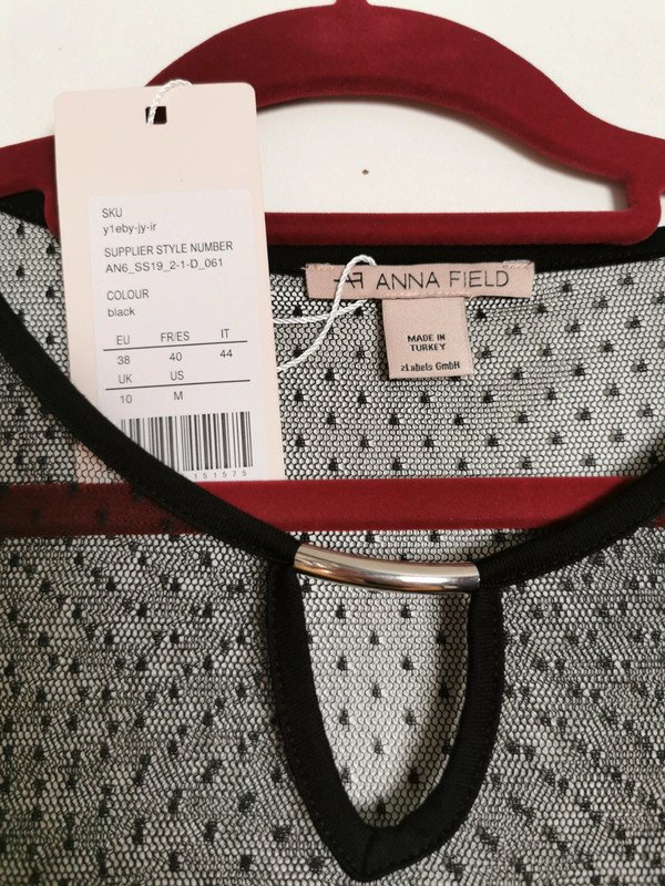 NEU Elegantes schwarzes Top Anna Field Gr. S/M (38)