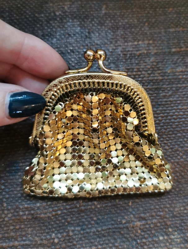 Vintage Gold Mesh Geldbörse