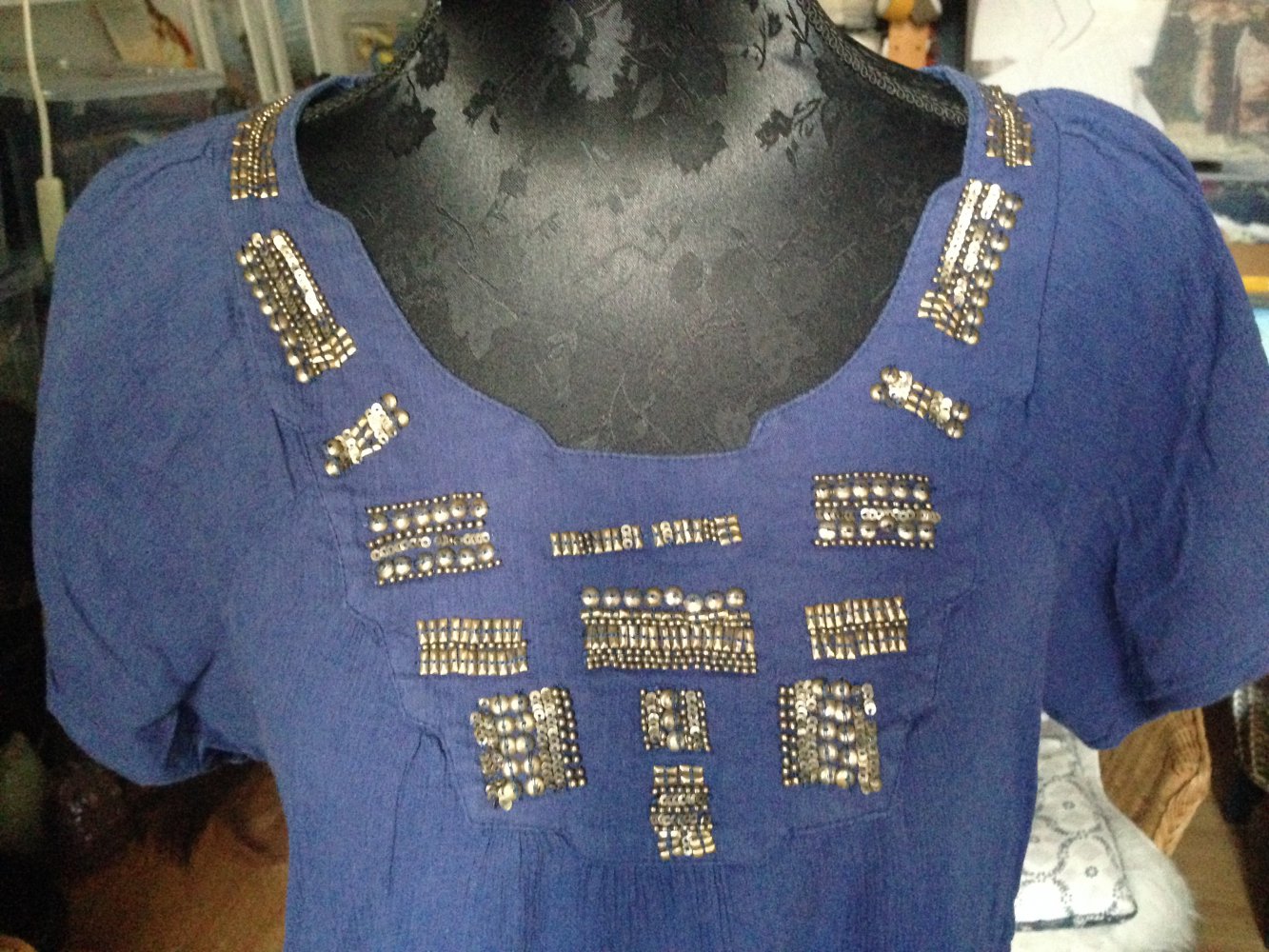 Blaue Bluse 