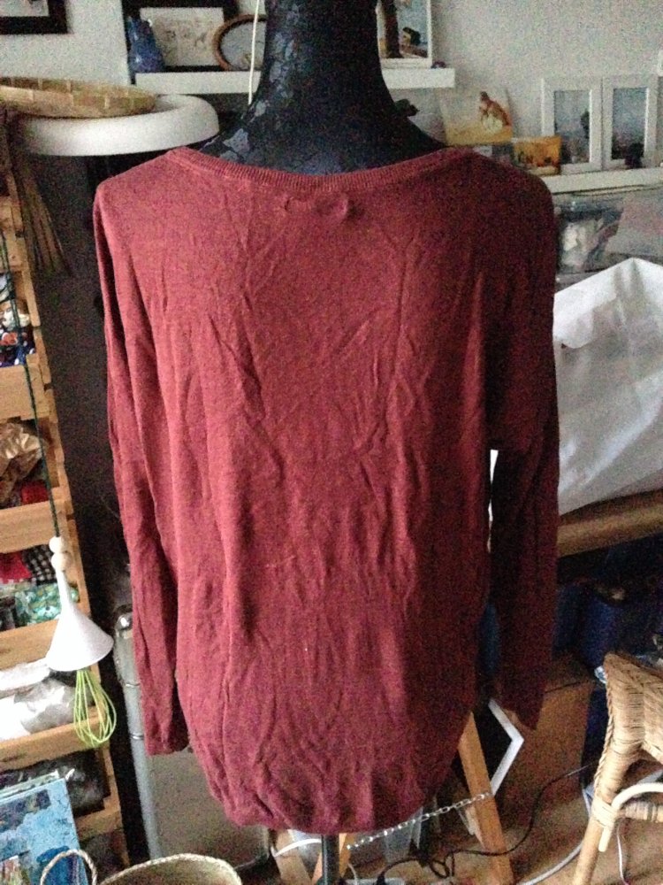 Dunkelroter Pulli 