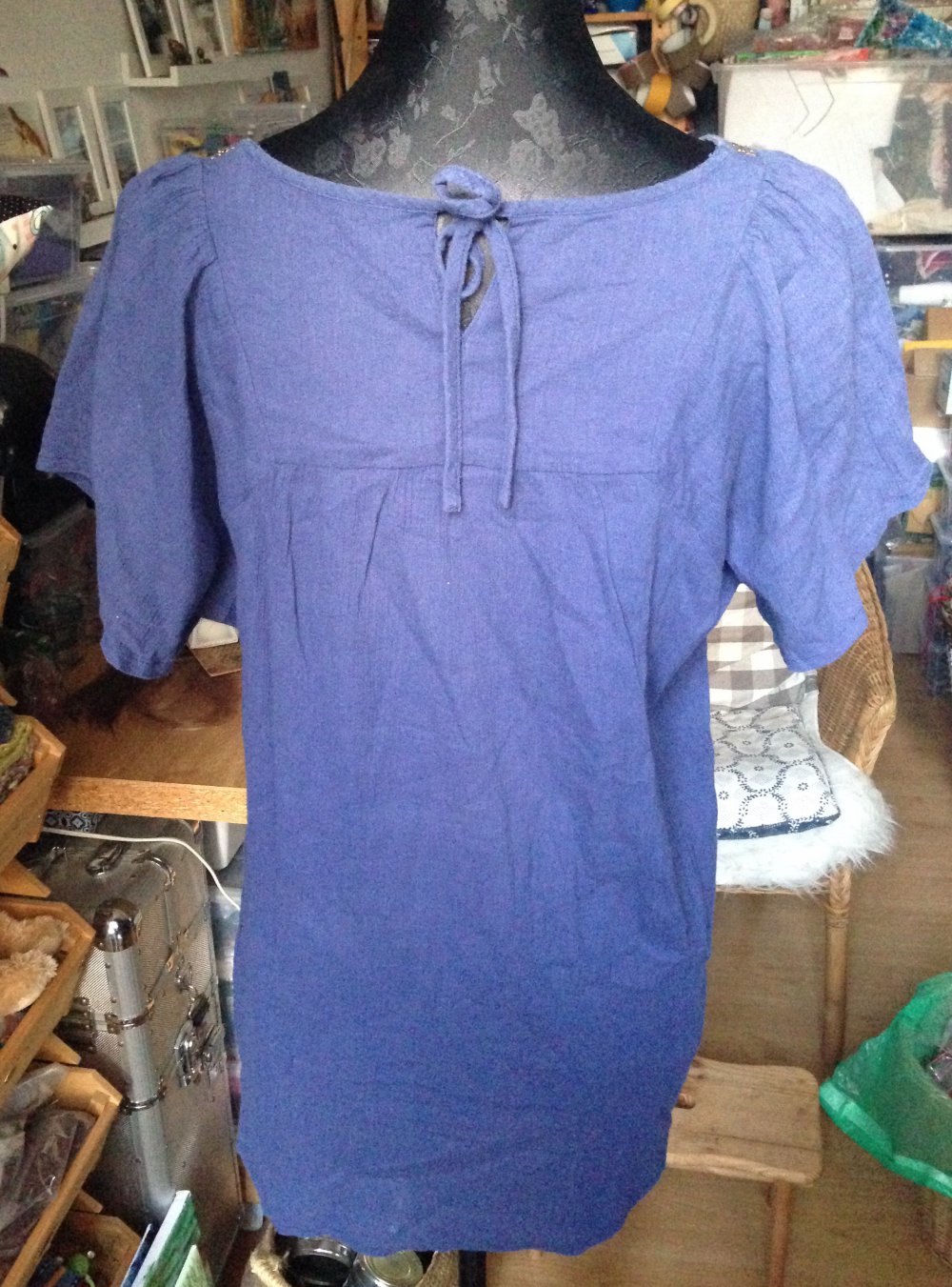 Blaue Bluse 