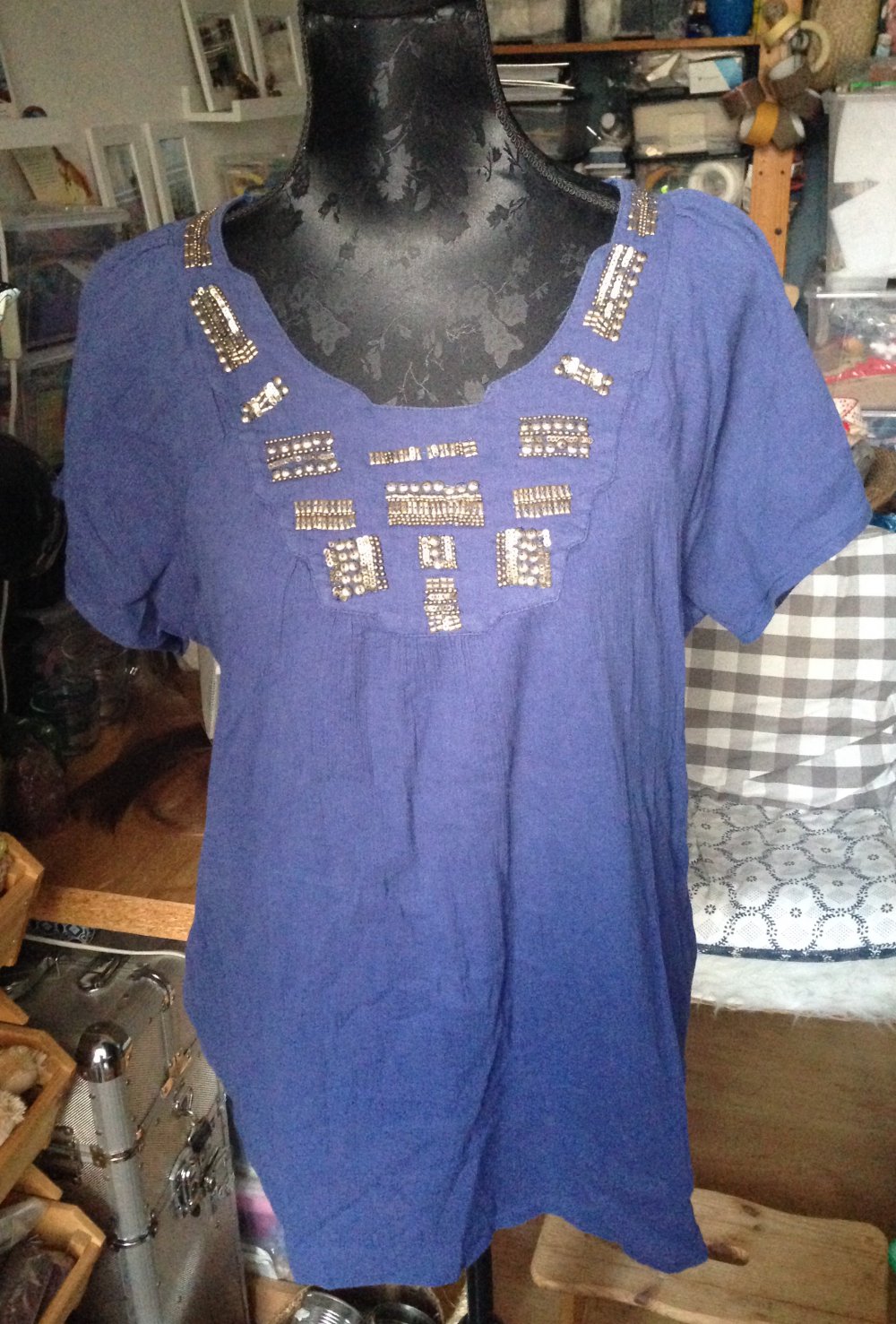 Blaue Bluse 