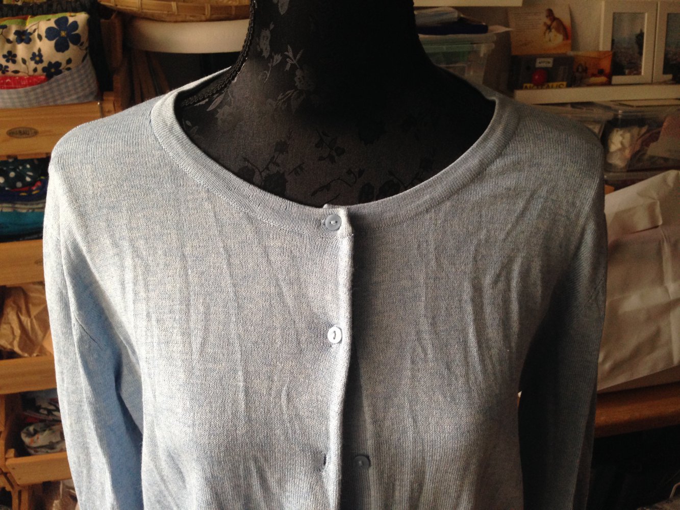 Strickjacke hellblau