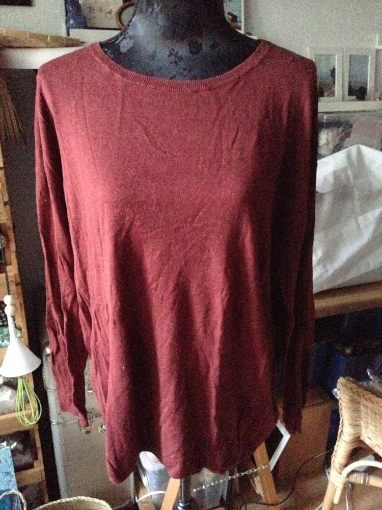Dunkelroter Pulli 