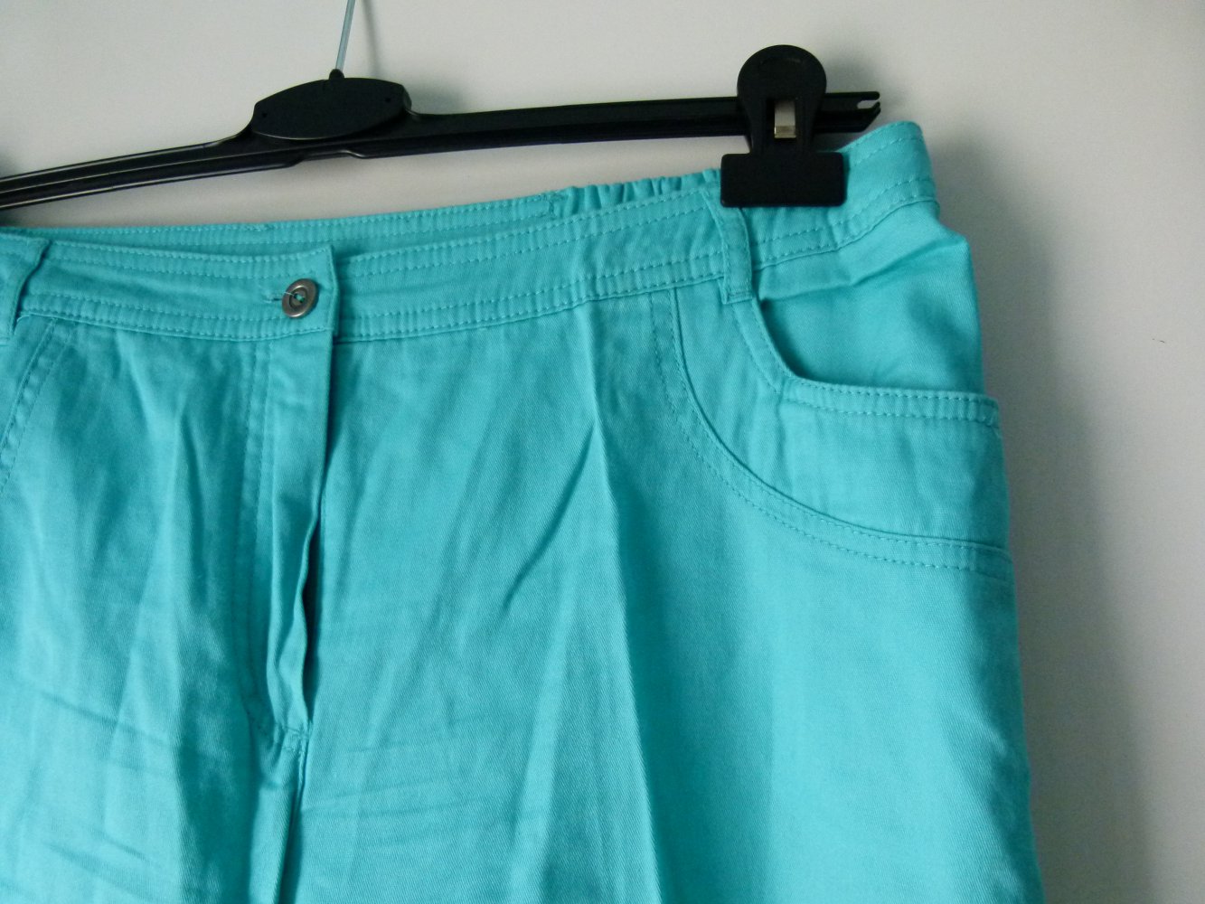 Sommer Hose Capri, türkisgrün mint, Baumwolle, Boho Goa Festival Lagenlook Landleben