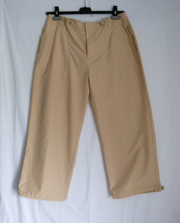 Capri Hose, 7/8el mit weitem Bein, beige sandfarben, Sommer Mori Boho Goa Casual