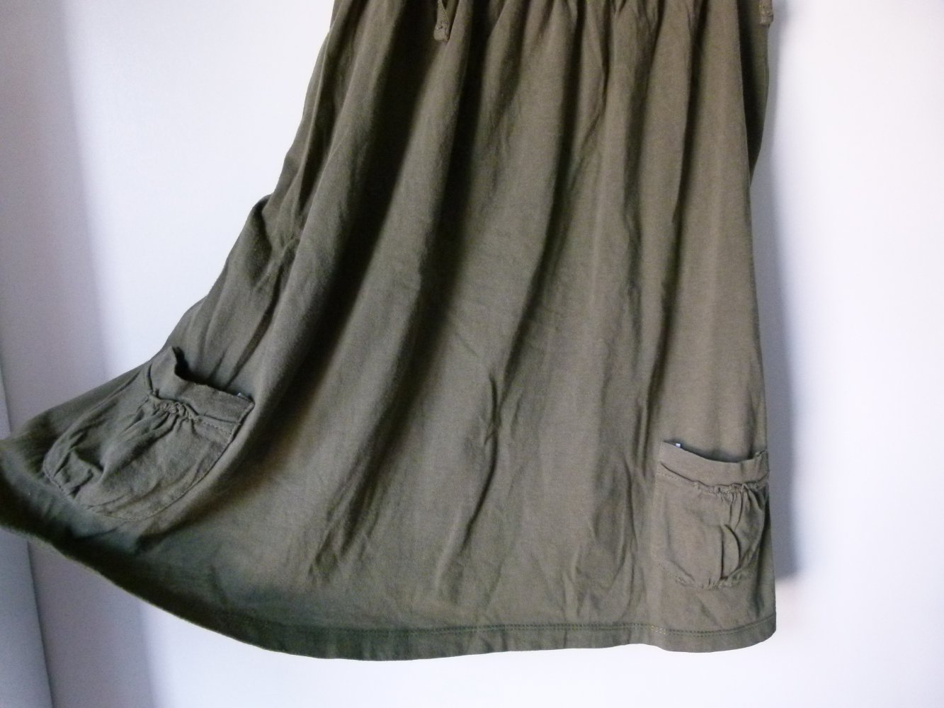 Long Top Hängerchen, grün khaki, Boho Mori Sommer Goa Festival Lagenlook