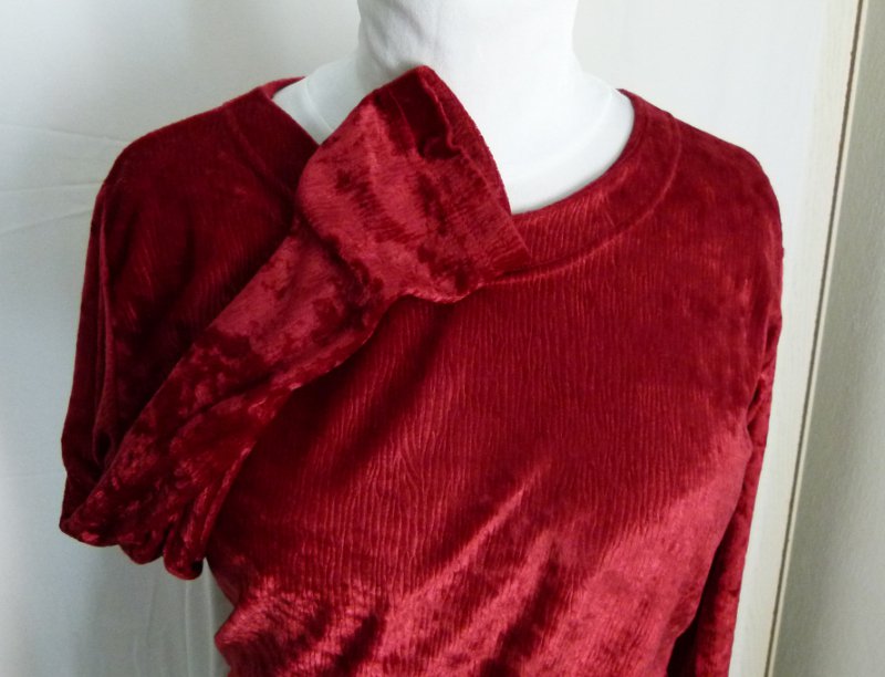 Samt Pullover, weinrot, red velvet, Gothic Boho Mori Retro 