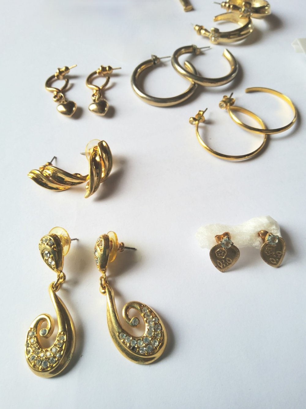 Ohrringe Set, 22 teilig, goldfarben vergoldet, Modeschmuck, Boho Mori Vintage Retro Statement