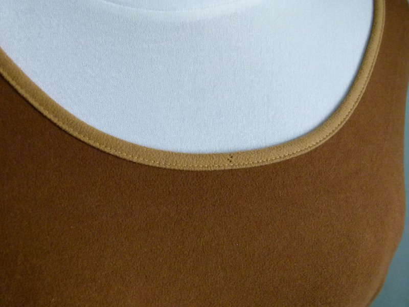 Langarm Shirt mit Trompetenärmeln, braun hellbraun, Mori Boho Goa Festival Lagenlook
