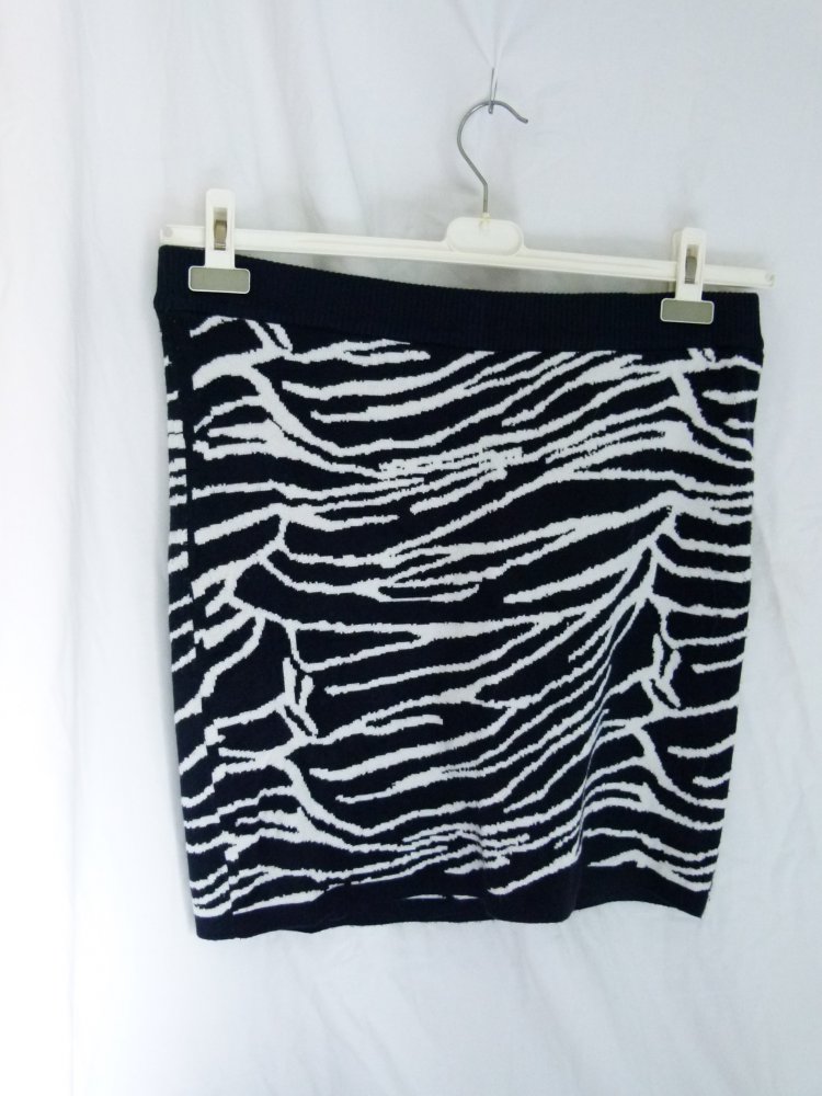 Strick Rock, nachtblau weiß gemustert, Winter Herbst Knitwear Mori Boho Lagenlook