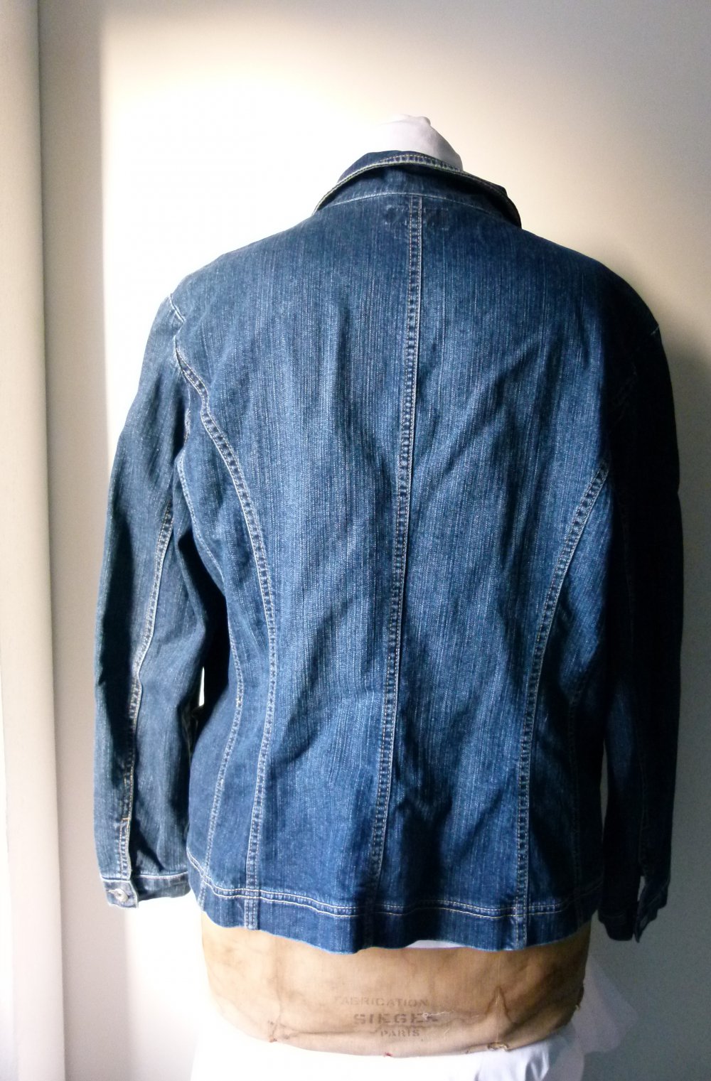 Jeans Jacke, dunkelblau, Stretch, Plus Size, Boho Casual Festival Lagenlook