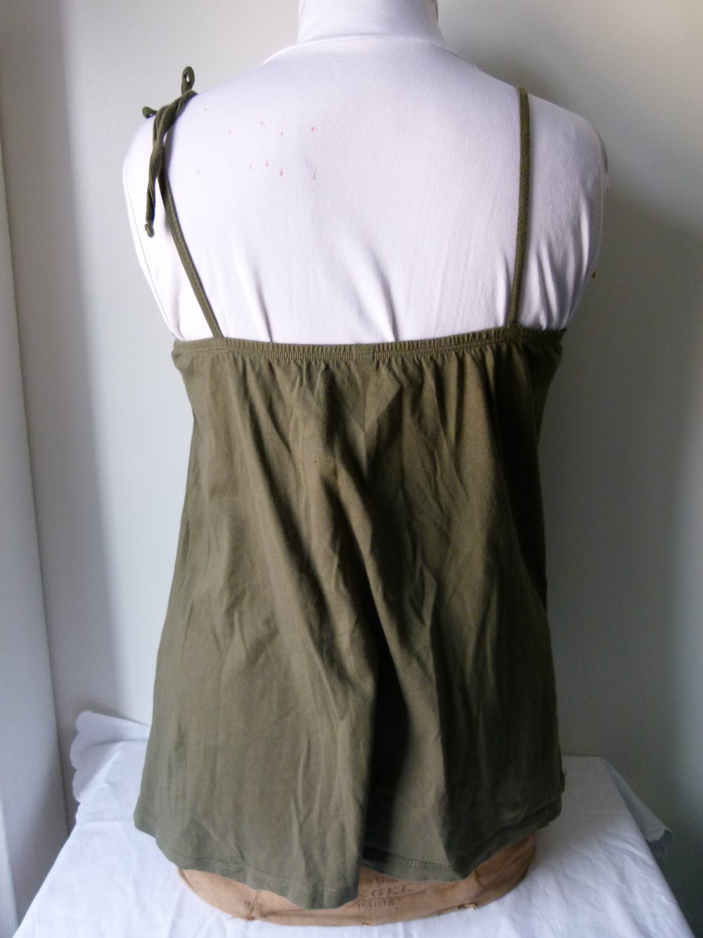 Long Top Hängerchen, grün khaki, Boho Mori Sommer Goa Festival Lagenlook