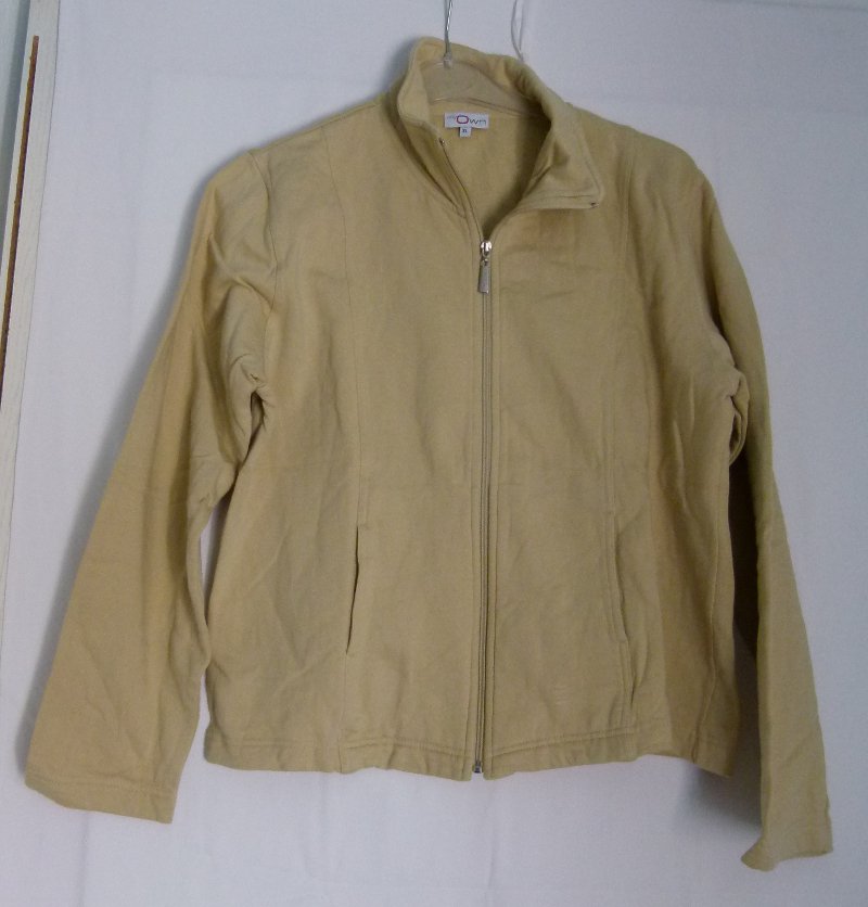Sweatjacke Cardigan Überzieher, beige sandfarben, Casual Yoga Sport Boho Mori Lagenlook