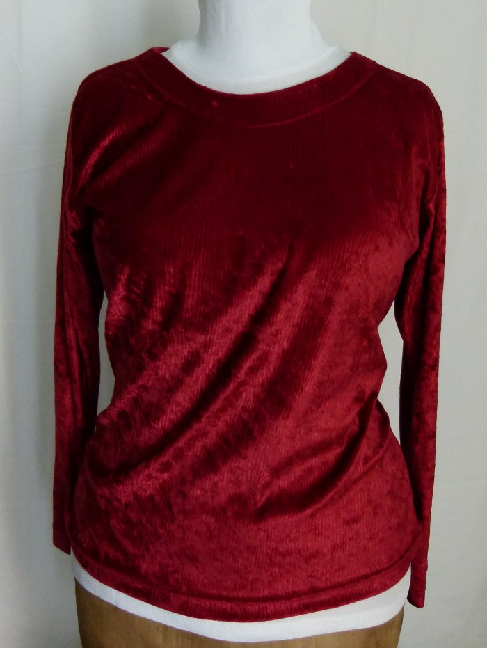 Samt Pullover, weinrot, red velvet, Gothic Boho Mori Retro 