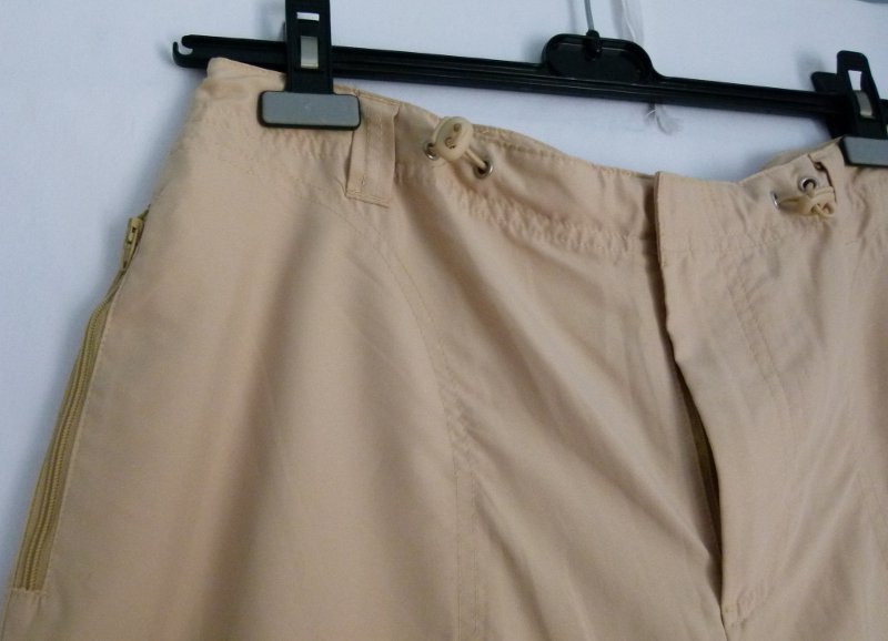 Capri Hose, 7/8el mit weitem Bein, beige sandfarben, Sommer Mori Boho Goa Casual