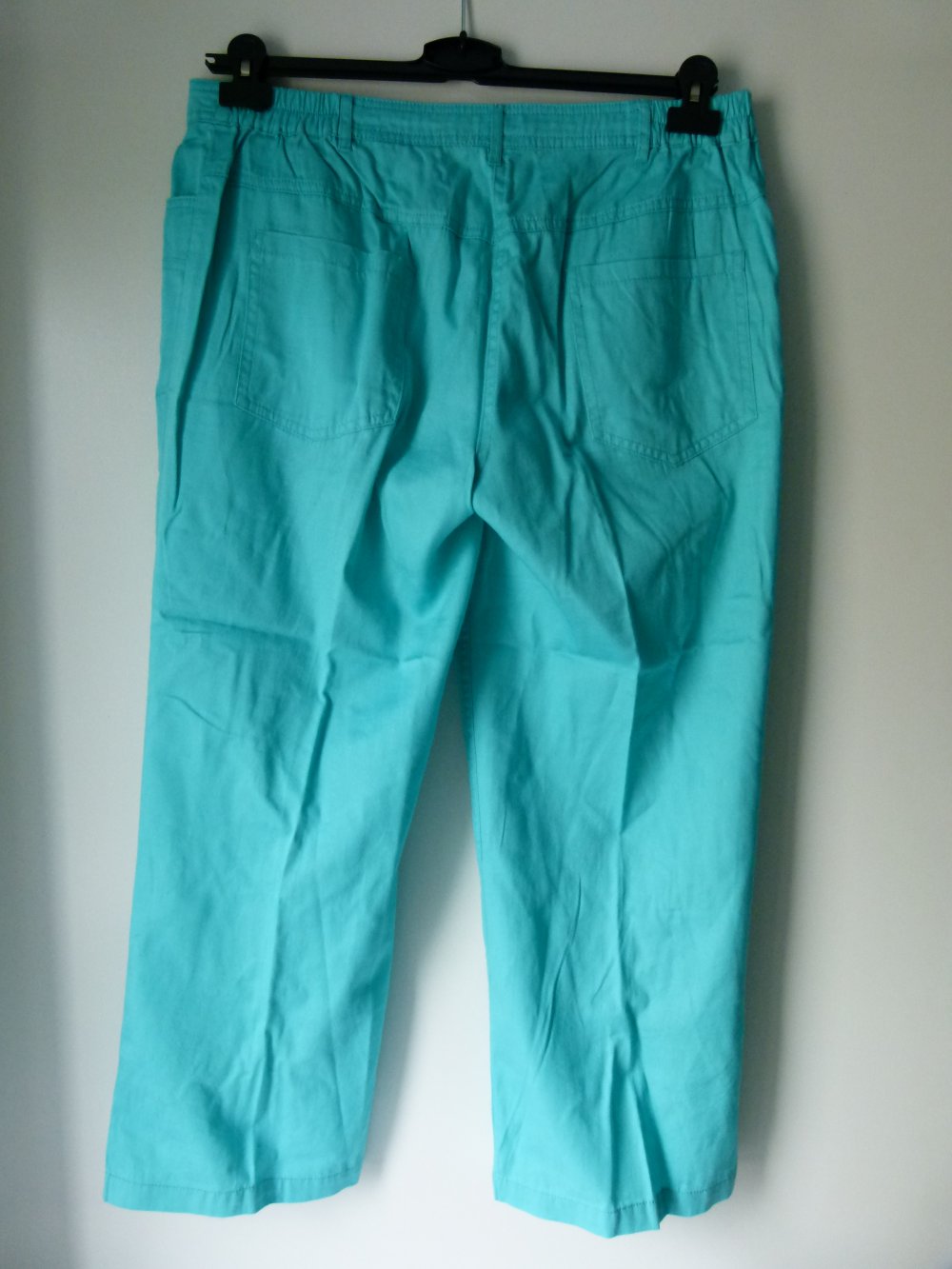 Sommer Hose Capri, türkisgrün mint, Baumwolle, Boho Goa Festival Lagenlook Landleben
