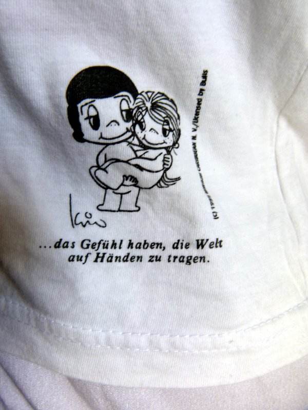 Liebe ist... - Top, weiß mit schwarzem Druck, Romantik Sommer Strand Festival Hochzeit