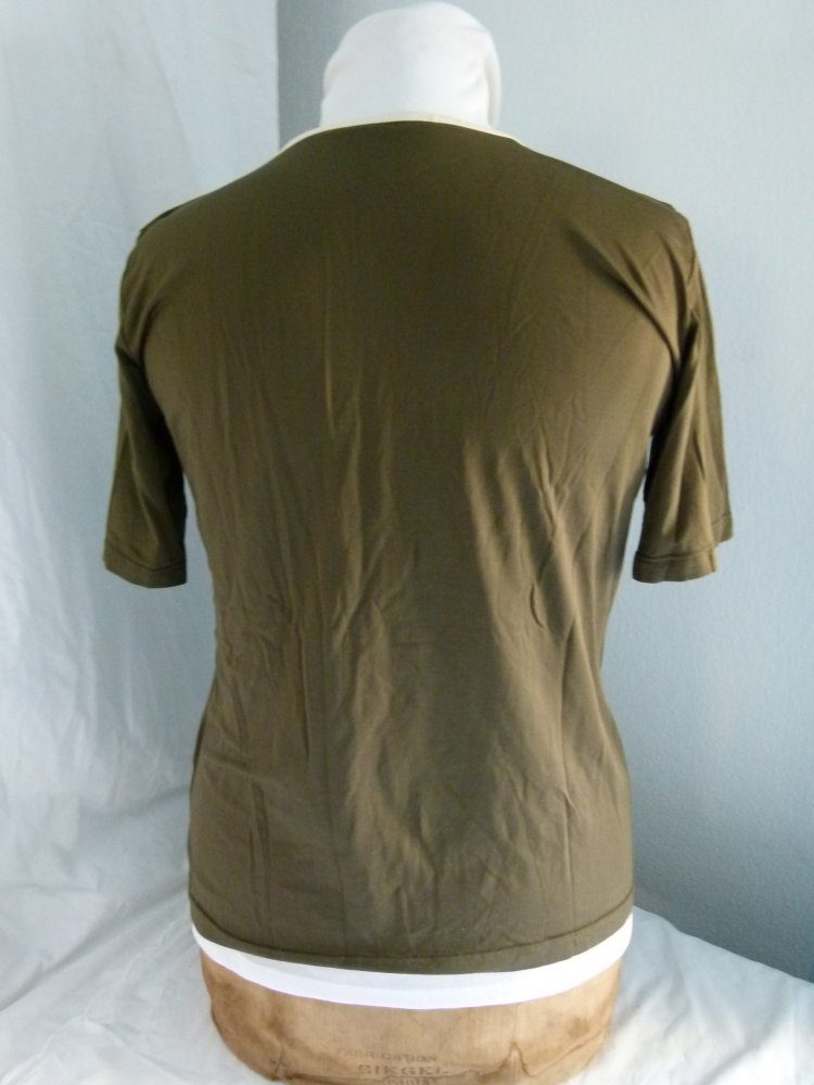 Basic Shirt, waldgrün oliv khaki, Stretch, Mori Boho Goa Festival Lagenlook Sport Yoga