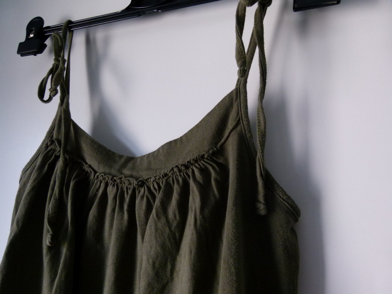 Long Top Hängerchen, grün khaki, Boho Mori Sommer Goa Festival Lagenlook