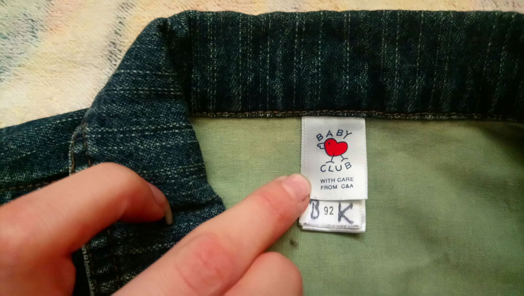 Jeans Jacke 92 C&A blau