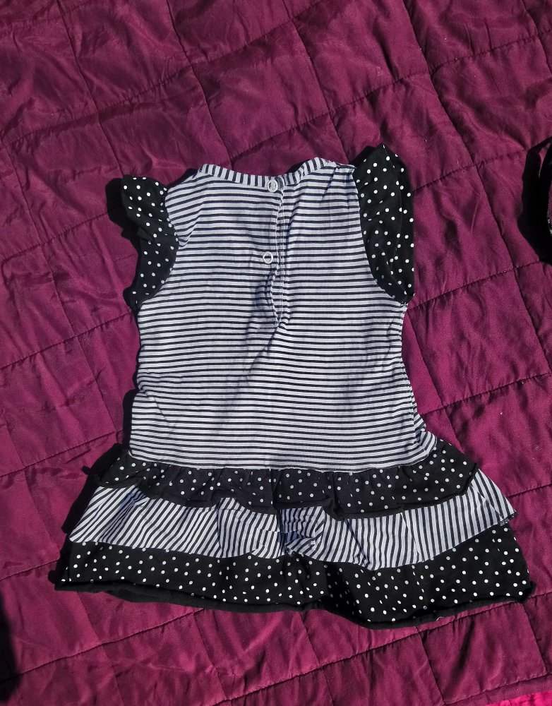 Kleid schwarz weiß 74 topomini