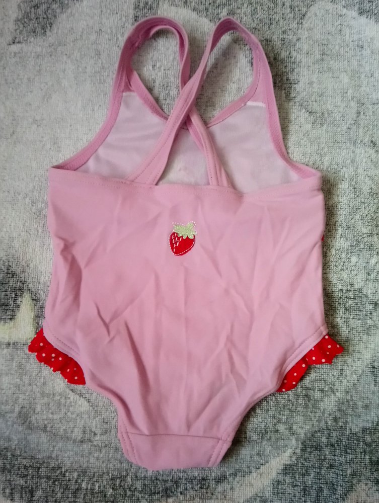 Badeanzug rosa Erdbeere Topolino 80