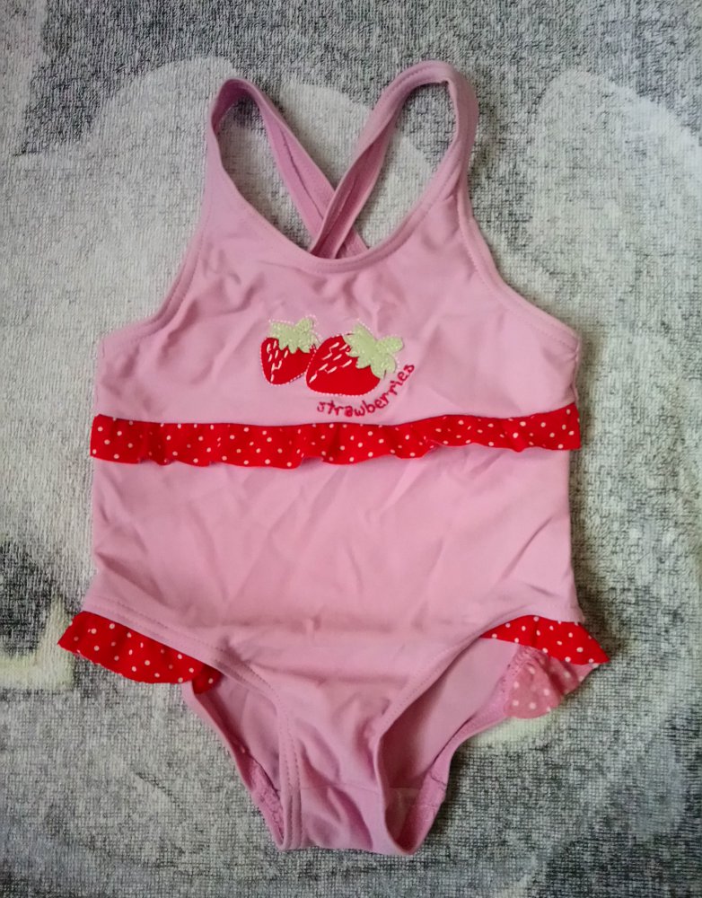 Badeanzug rosa Erdbeere Topolino 80