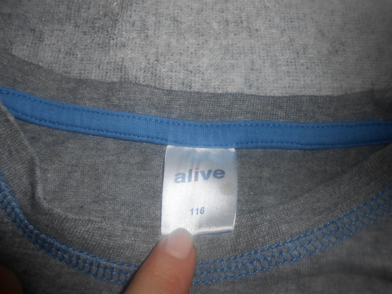 Pullover Longsleeve 116 grau alive