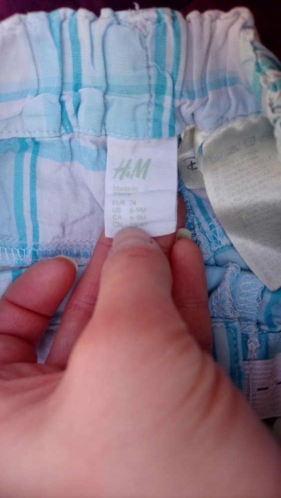 Shorts blau weiß Tigger winnie Pooh 74 H&M