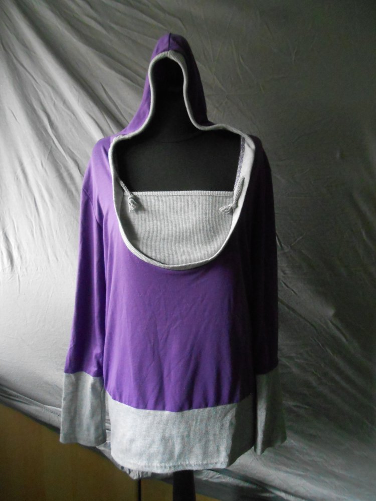 Pullover lila grau S