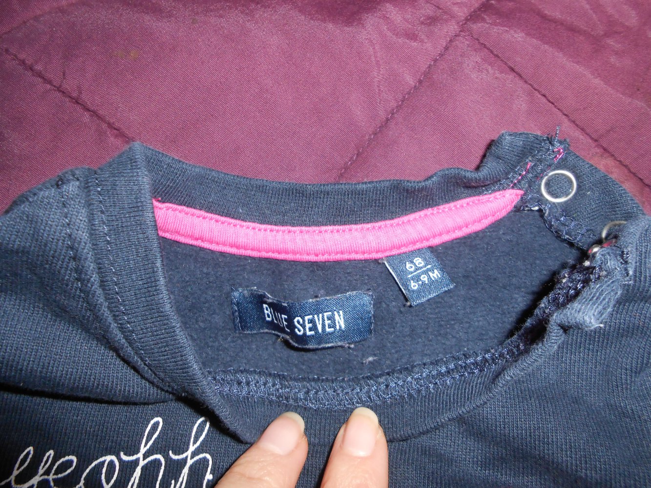 blauer Pullover 68 blue seven