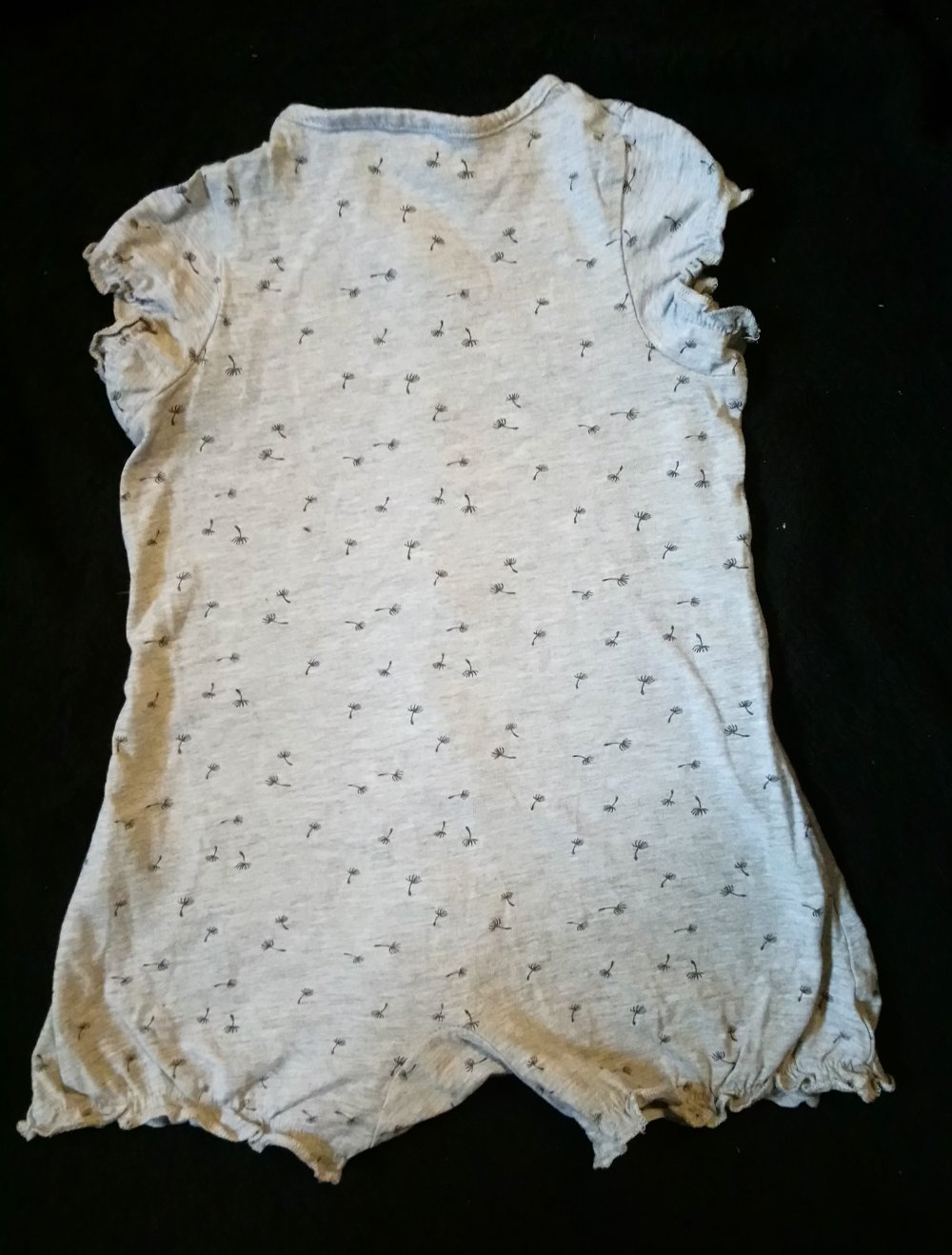 Einteiler Spieler H&M 74 grau Pusteblume