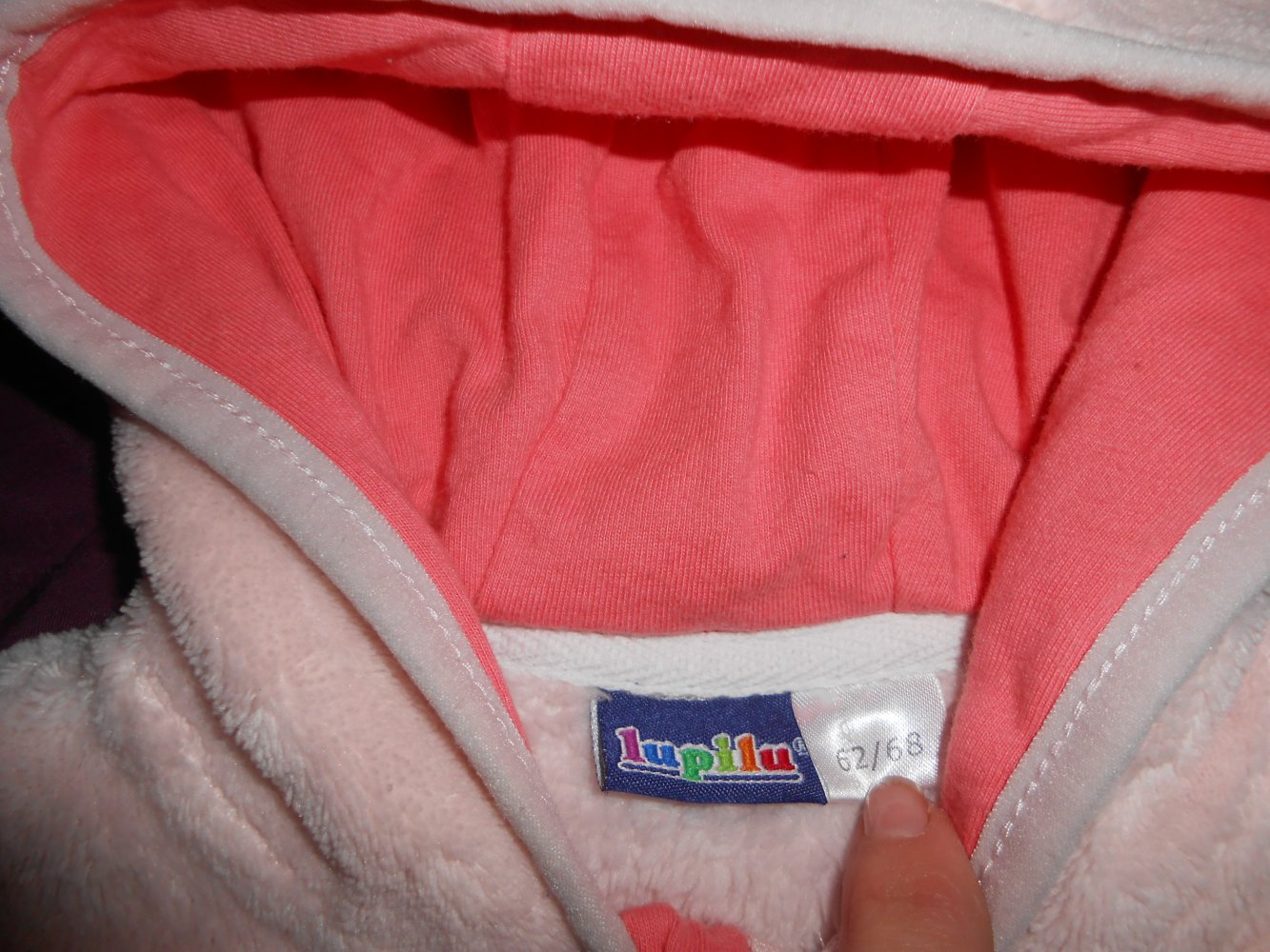 rosa Plüschjacke 62/68 lupilu