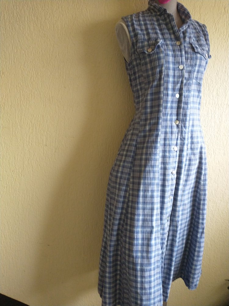 Kariertes Hemdblusenkleid