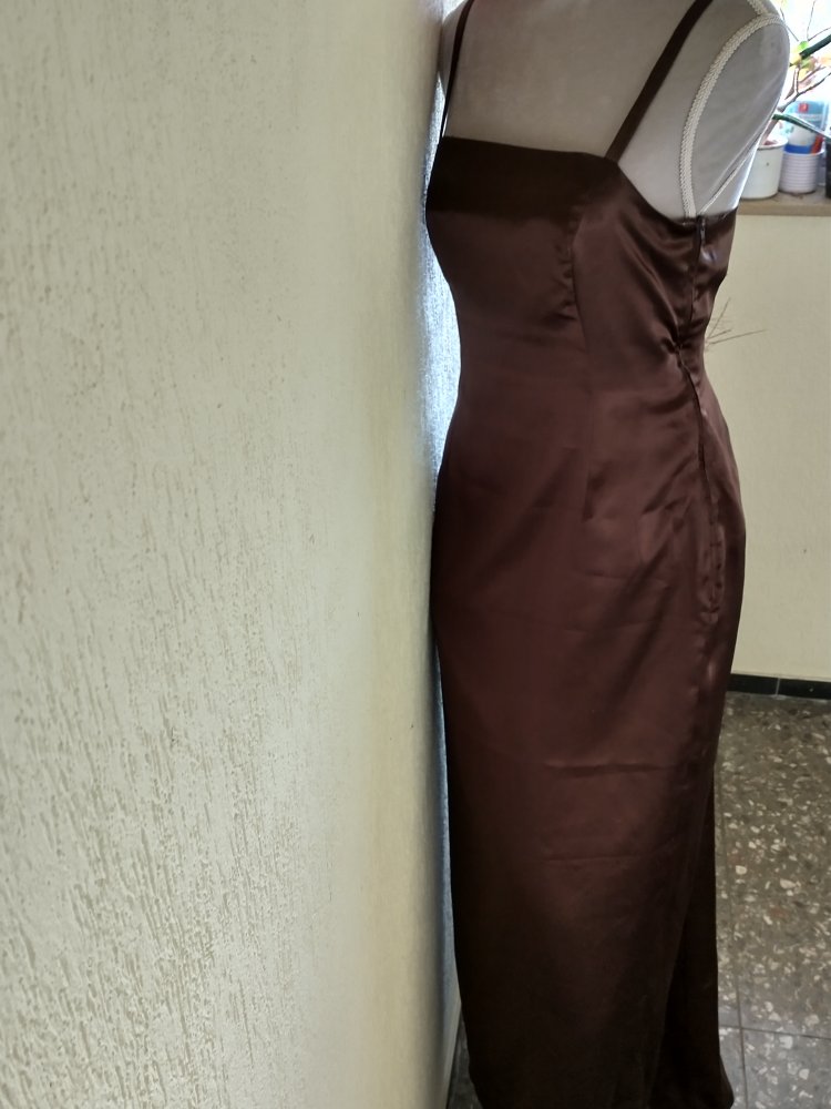  Satin Abendkleid (Abiballkleid) mit Schleppe