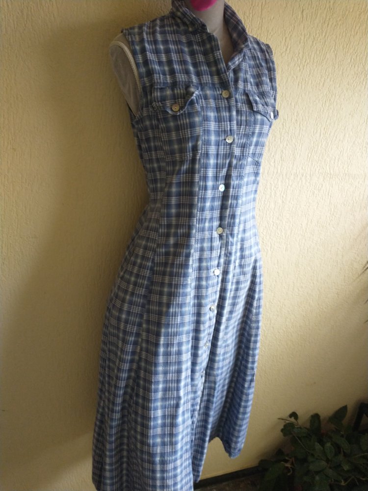 Kariertes Hemdblusenkleid