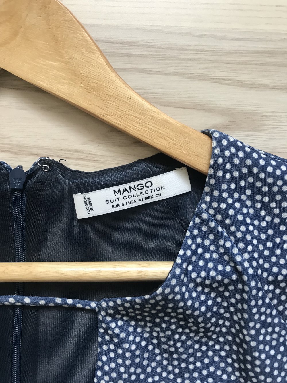 Kleid gr.S Mango, blau, Punkte 