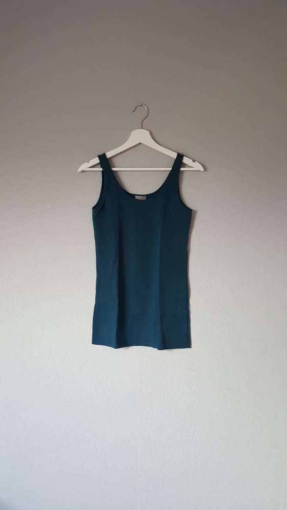 Langes basic Top eng - Vero Moda Größe M dunkeltürkis