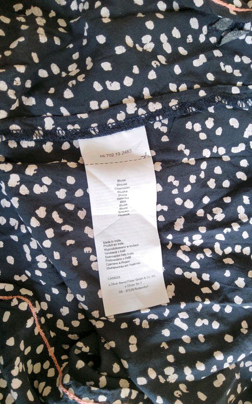 S.Oliver süße dünne Bluse mit 3/4 Ärmeln schick zu Jeans