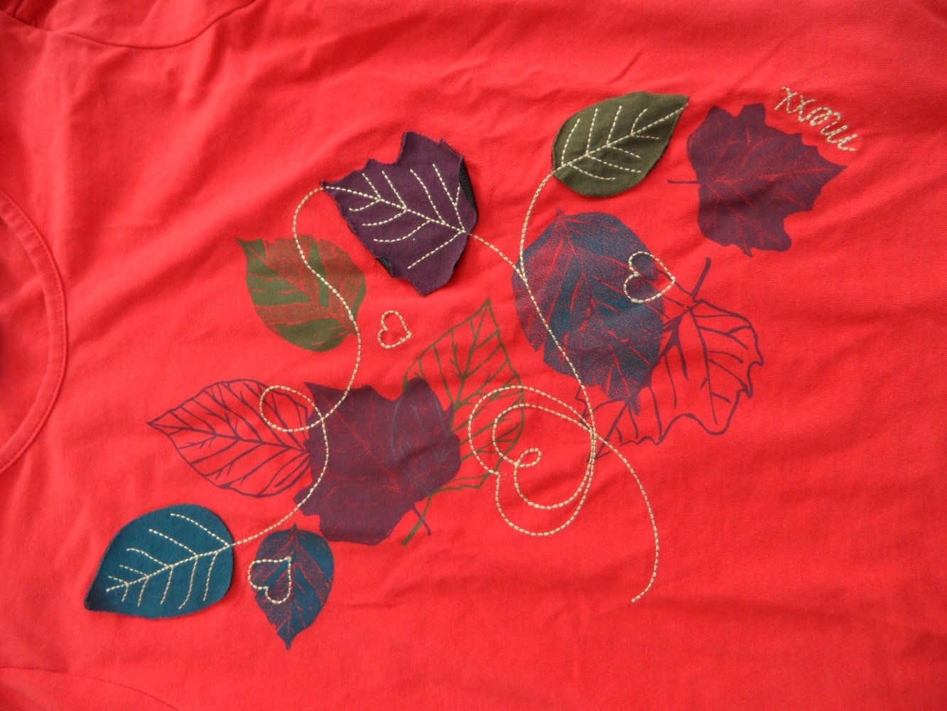 Mexx Langarmshirt mit Blätterapplikationen 122/128