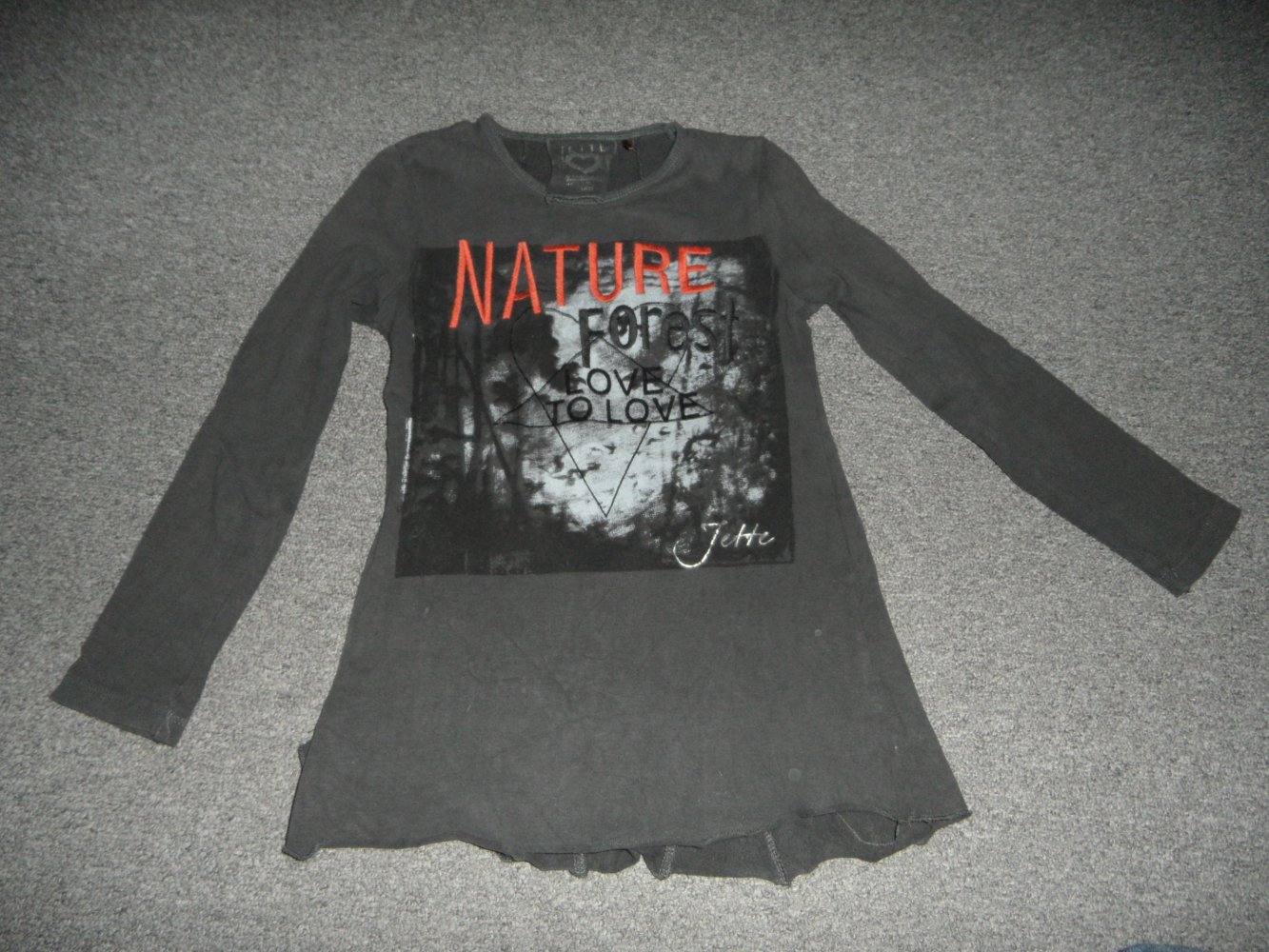 Jette by Staccato tolles Langarmshirt mit Schößchen 140