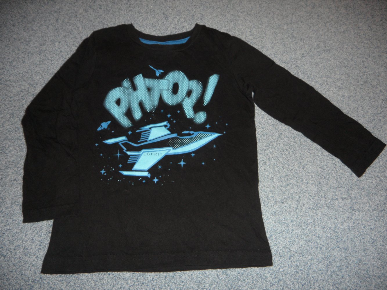 Esprit tolles Langarmshirt Raumschiff 104/110