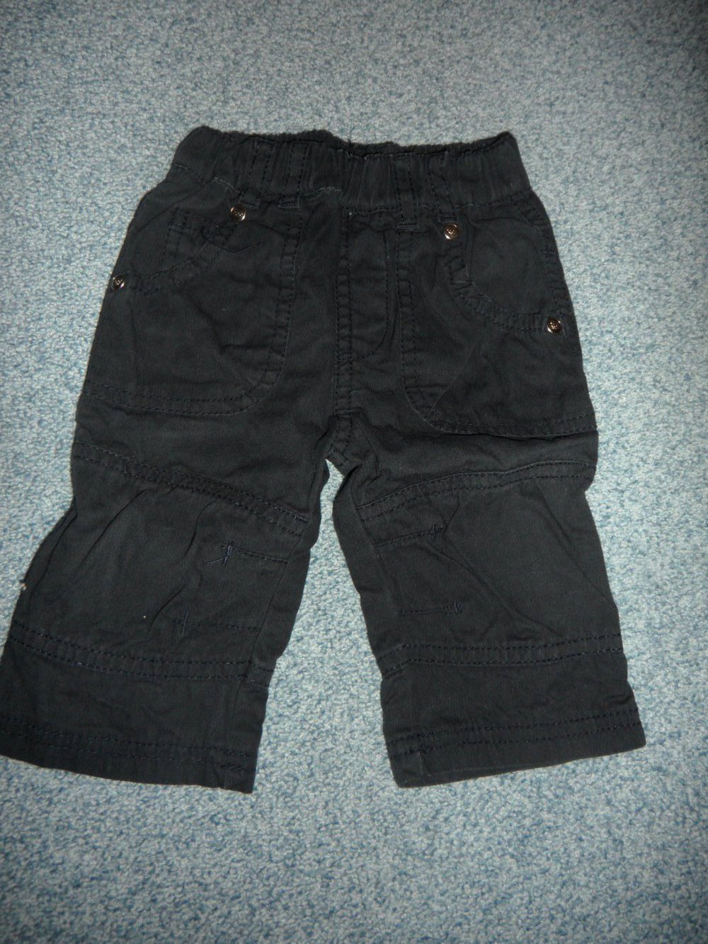 Steiff Sommerhose leichte Hose Gr. 62 Teddy marineblau