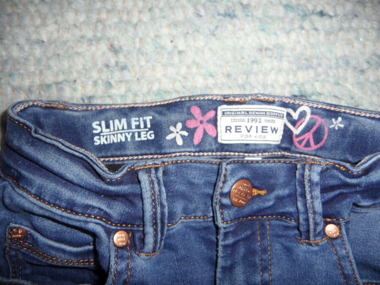 Review kids Jeans slim skinny fit leg 140