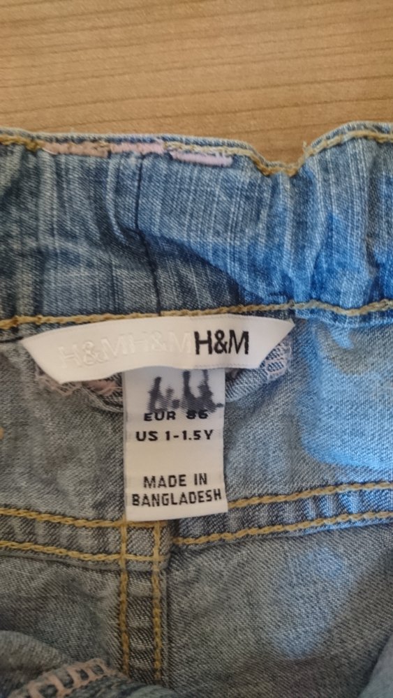 tolle Jeansbermuda in Gr. 86 von H&M mit verstellbarem Bund