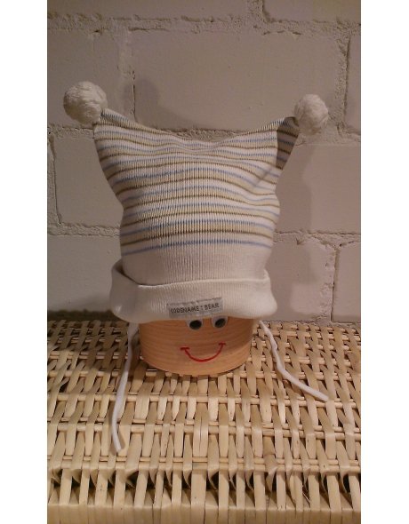 Mütze mit Bommeln Gr. ~49cm