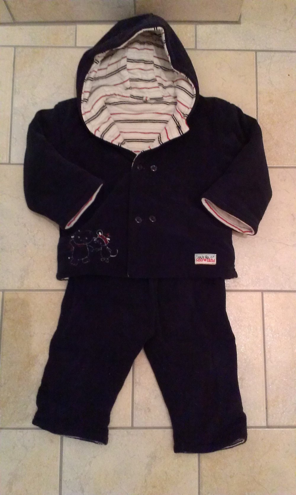 zweiteiliges Set für den Winter Gr. 74/80